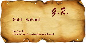 Gehl Rafael névjegykártya